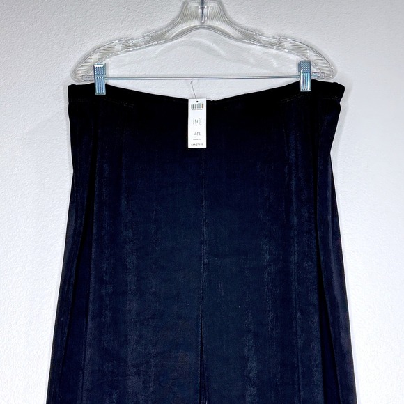 CHICO'S TRAVELERS NWT No Tummy Pant 4R 20/22 Black High Waist Wide Leg Pull-on - Picture 2 of 9